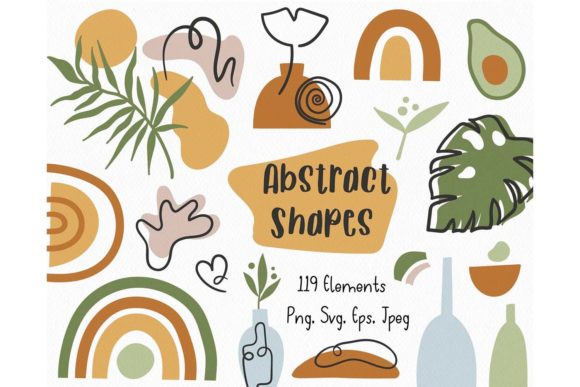 Boho Abstract Shapes SVG Cricut Bundle Essentials