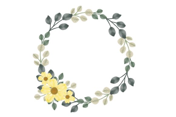 Circle Frame with Leaves Border: A Versatile Design for Creative Projects