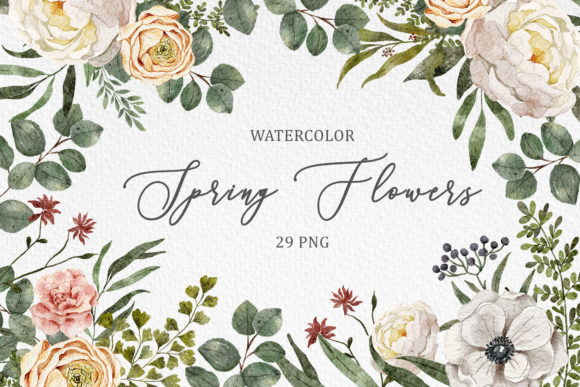 Crafting with Authenticity: The Rise of Watercolor Spring Flowers Clip Art