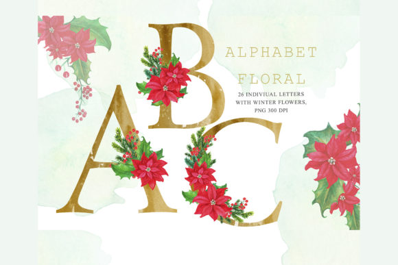 Numbers and Letters Watercolor Clipart: Design Inspiration