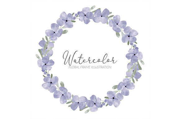 The Elegant Versatility of a Watercolor Purple Flower Circle Wreath