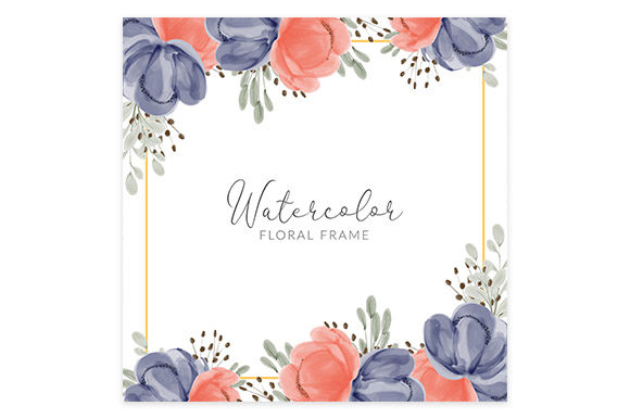 The Watercolor Cute Flower Square Border: A Versatile Artistic Asset