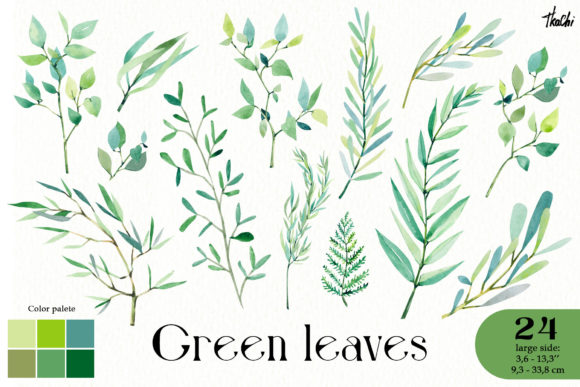 Transform Your Creative Projects with Watercolor Green Twigs Leaves Clipart